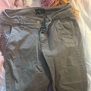 American eagle 00 khakis olive green boot cut